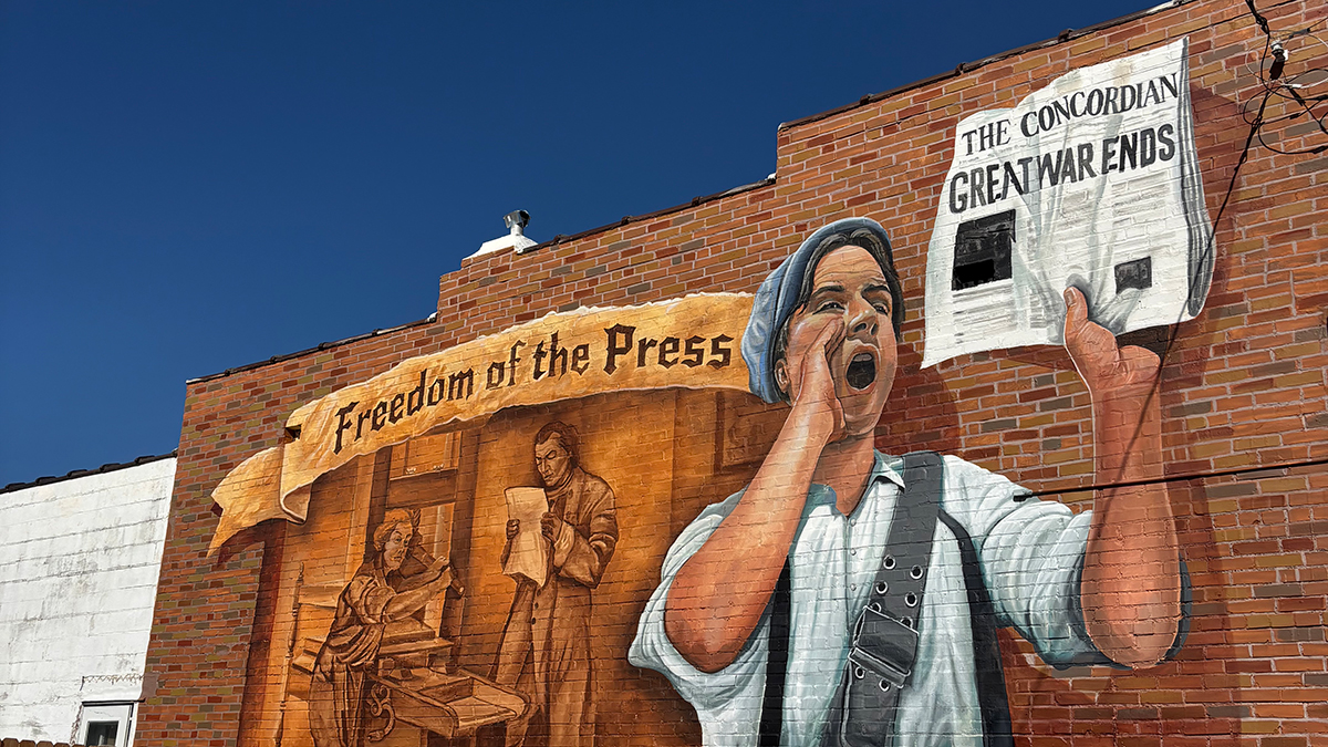 Mural at The Concordian in Lafayette County, Missouri.