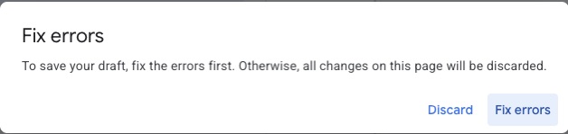 Fix errors