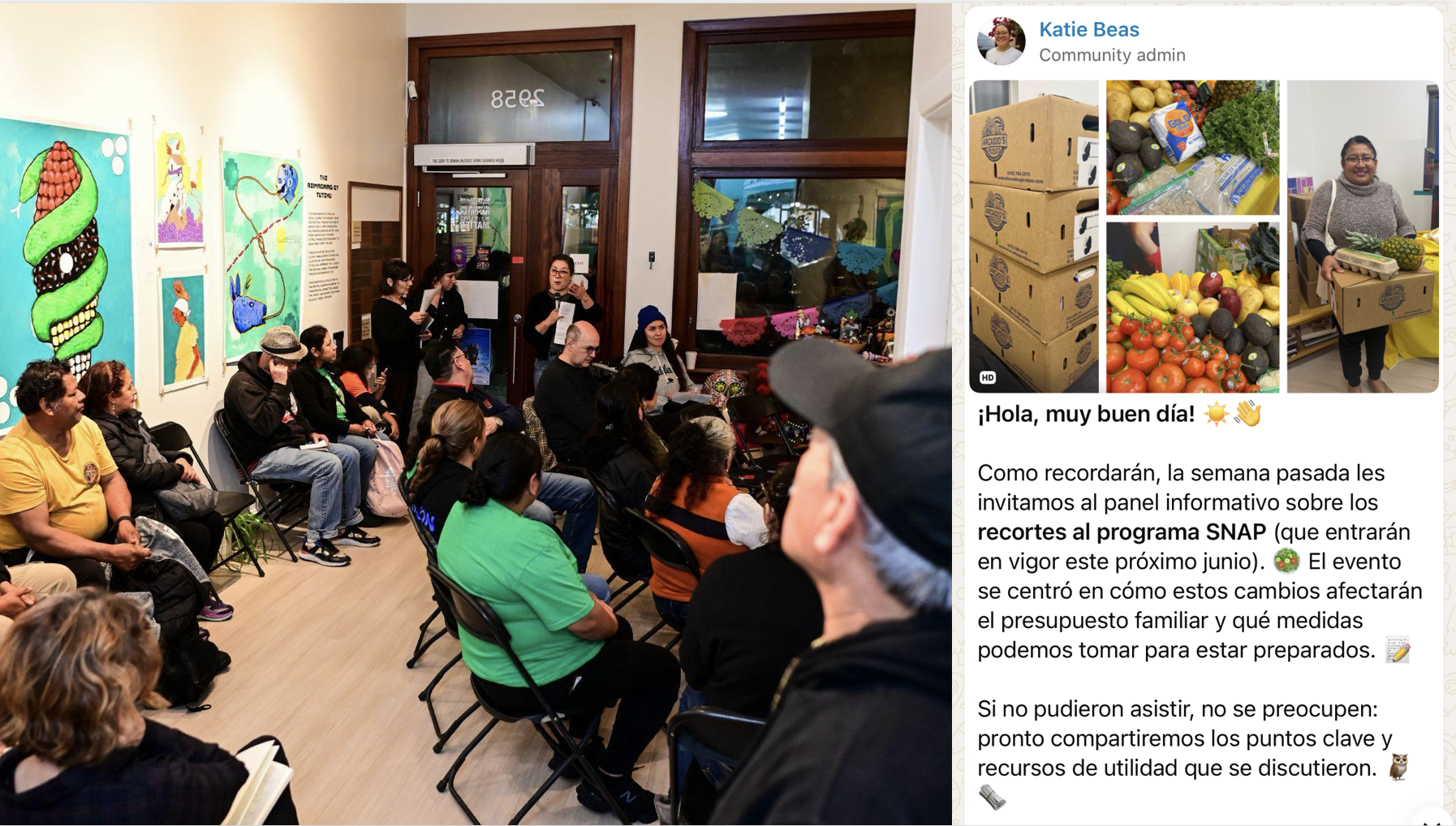 El Tecolote pairs their WhatsApp Community with in-person events and a biweekly print newspaper to reach monolingual Spanish-speaking communities in San Francisco. Photo: Pablo Unzueta